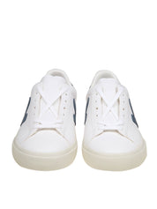 VEJA CAMPO CHROMEFREE IN PELLE COLORE BIANCO/BLU