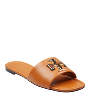 TORY BURCH SLIDE ELEANOR IN CARAMEL COLOR LEATHER
