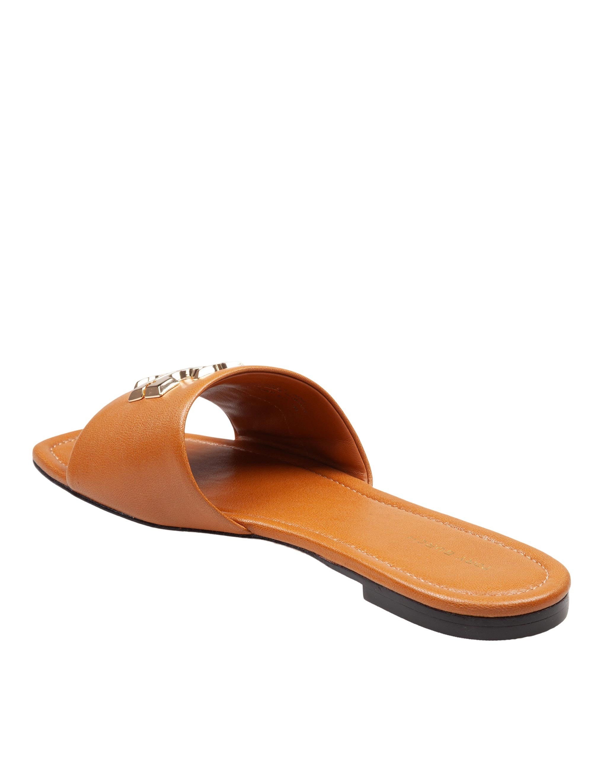 TORY BURCH SLIDE ELEANOR IN CARAMEL COLOR LEATHER
