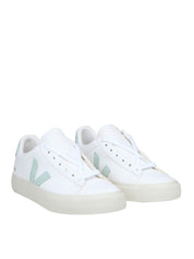 VEJA CAMPO CHROMEFREE IN WHITE/GREEN LEATHER