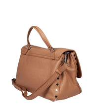 ZANELLATO DAILY DAY S LEATHER POSTINA BAG, BROWN CANTUCCI COLOR