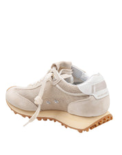 GOLDEN GOOSE MESH AND SUEDE RUNNING SNEAKERS IN BEIGE AND BLACK
