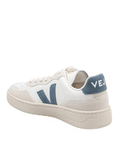 VEJA SNEAKERS V-90 IN PELLE COLORE BIANCO E CELESTE
