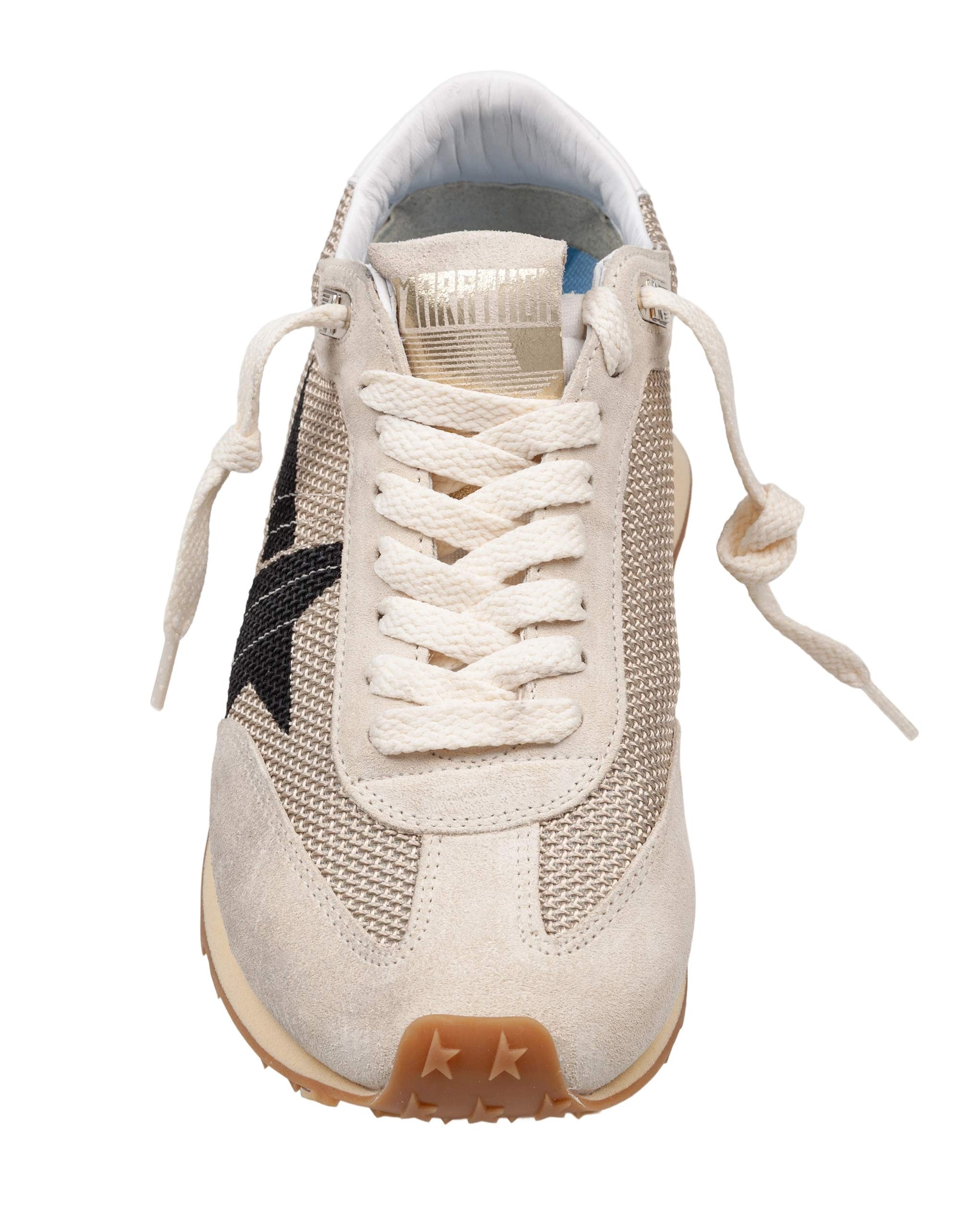 GOLDEN GOOSE RUNNING MARATHON IN TESSUTO E CAMOSCIO COLORE BEIGE E NERO