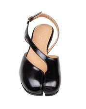 MAISON MARGIELA SCARPA BALLERINA TBI IN PELLE SPAZZOLATA COLORE NERO