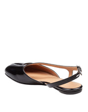 MAISON MARGIELA SCARPA BALLERINA TBI IN PELLE SPAZZOLATA COLORE NERO