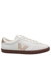 VEJA VOLLEY LEATHER SNEAKERS, WHITE AND PLATINUM