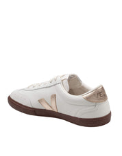 VEJA VOLLEY LEATHER SNEAKERS, WHITE AND PLATINUM