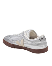 VEJA PANENKA LEATHER SNEAKERS IN SILVER