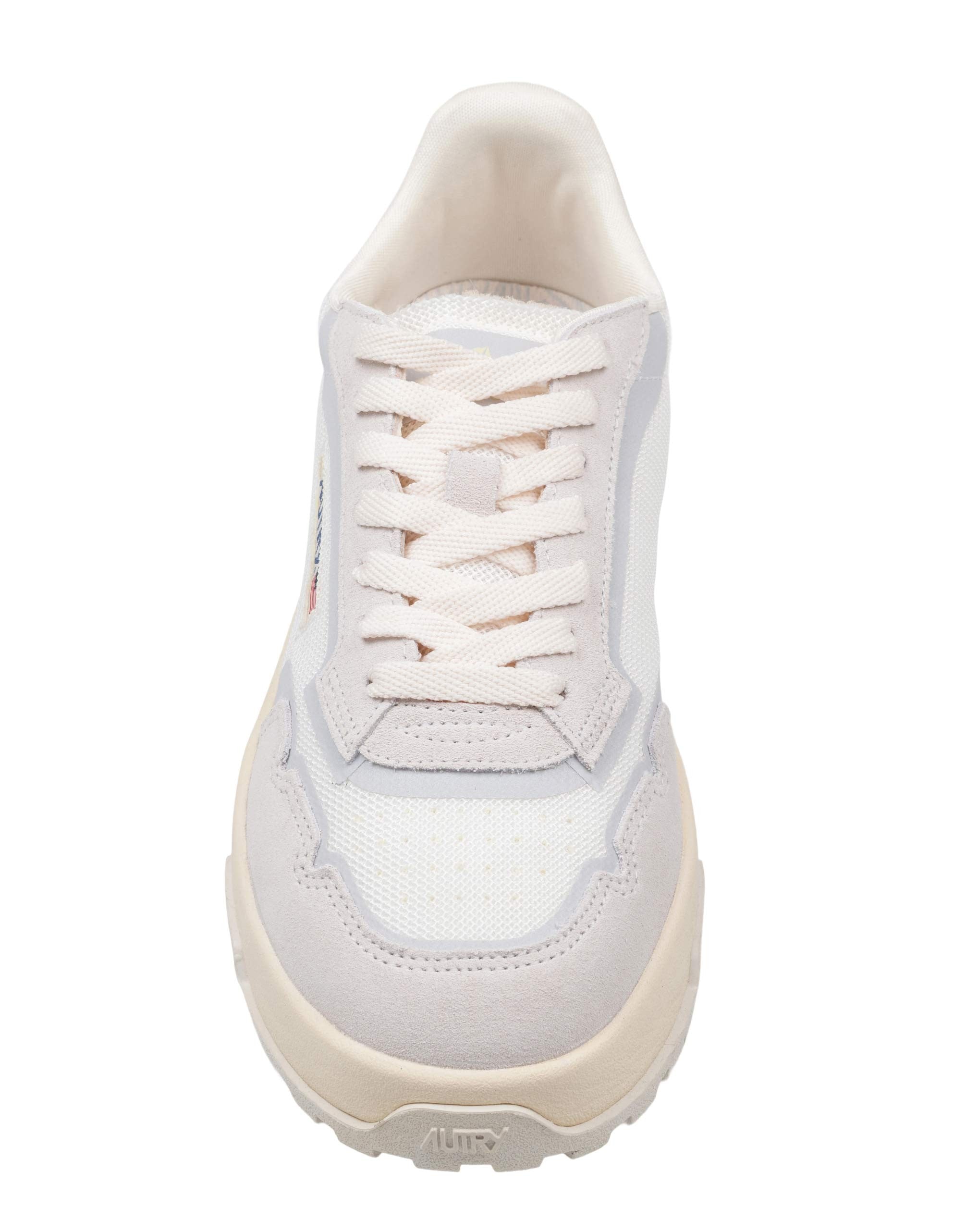 AUTRY SNEAKERS WILDPACE LOW IN MESH E CAMOSCIO COLORE BIANCO