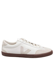 VEJA VOLLEY SNEAKERS IN LEATHER AND SUEDE, WHITE AND NATURAL COLOR