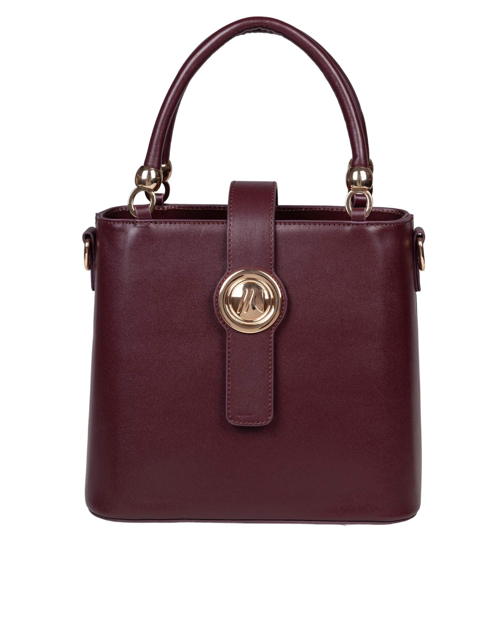 MARCO CASTELLI AGAPE HANDBAG IN BURGUNDY LEATHER