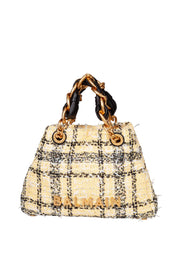 BALMAIN BORSA SHOPPING 1945 SOFT CABAS SMALL IN TARTAN