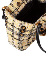 BALMAIN BORSA SHOPPING 1945 SOFT CABAS SMALL IN TARTAN