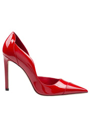 JIMMY CHOO BRIGITTE 100 PATENT LEATHER PUMP IN RUBY RED