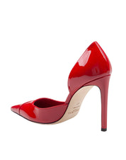 JIMMY CHOO BRIGITTE 100 PATENT LEATHER PUMP IN RUBY RED