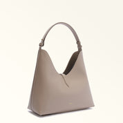 FURLA HOBO BAG GOCCIA M IN LEATHER COLOR LINEN