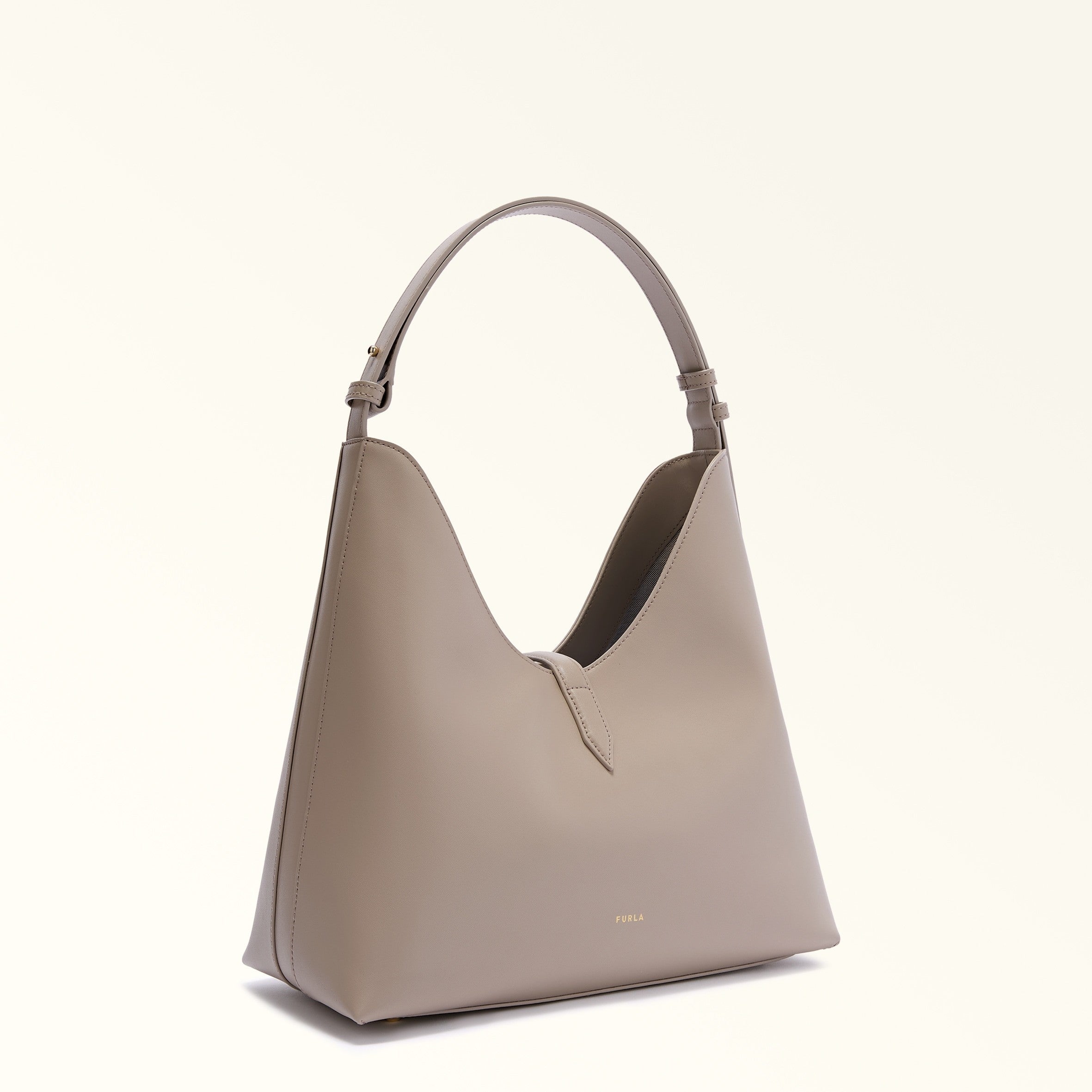 FURLA HOBO BAG GOCCIA M IN LEATHER COLOR LINEN