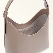FURLA HOBO BAG GOCCIA M IN LEATHER COLOR LINEN