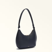 FURLA GOCCIA S LEATHER SHOULDER BAG, BLUE