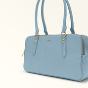 FURLA GIULIA M BOSTON LEATHER SHOULDER BAG, MIDNIGHT BLUE