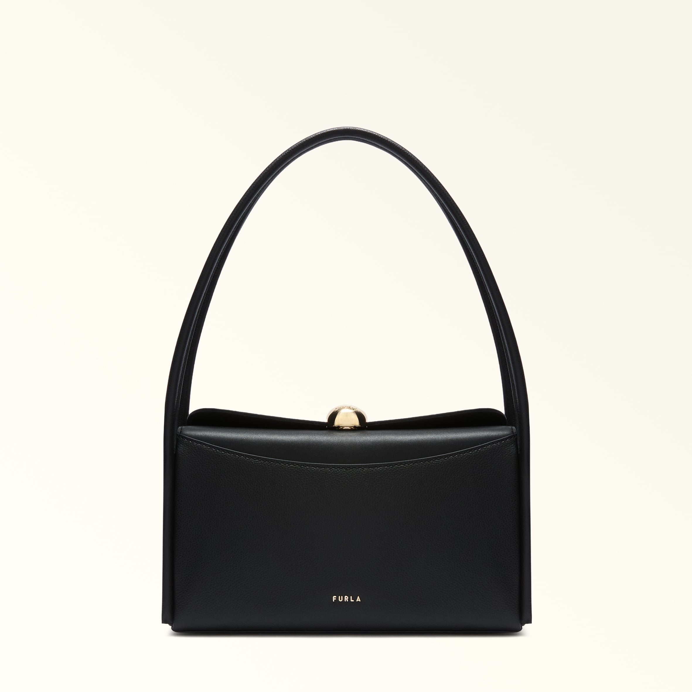 FURLA BORSA A SPALLA NICOLE M BOSTON IN PELLE COLORE NERO