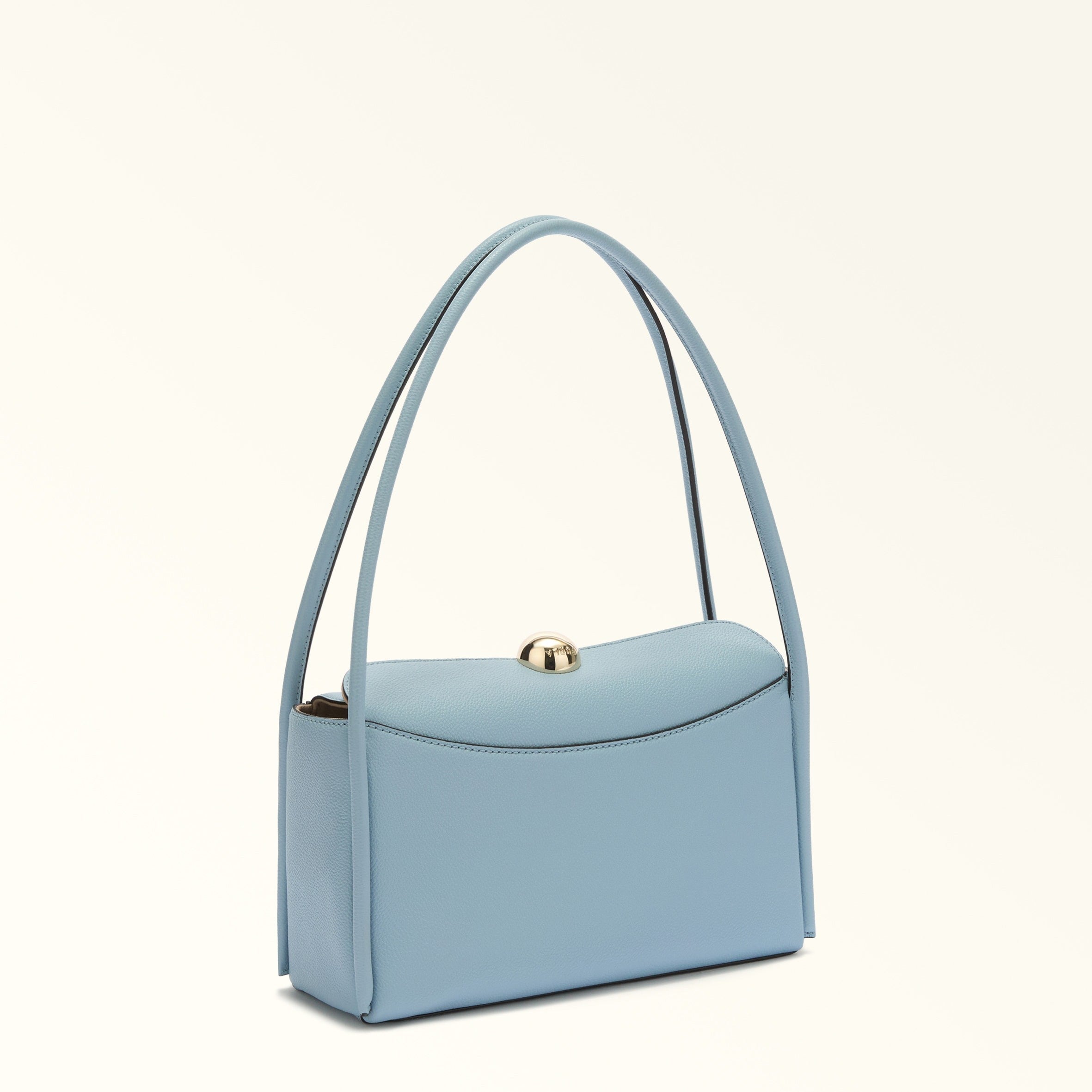 FURLA BORSA A SPALLA NICOLE M BOSTON IN PELLE COLORE CARTA DA ZUCCHERO