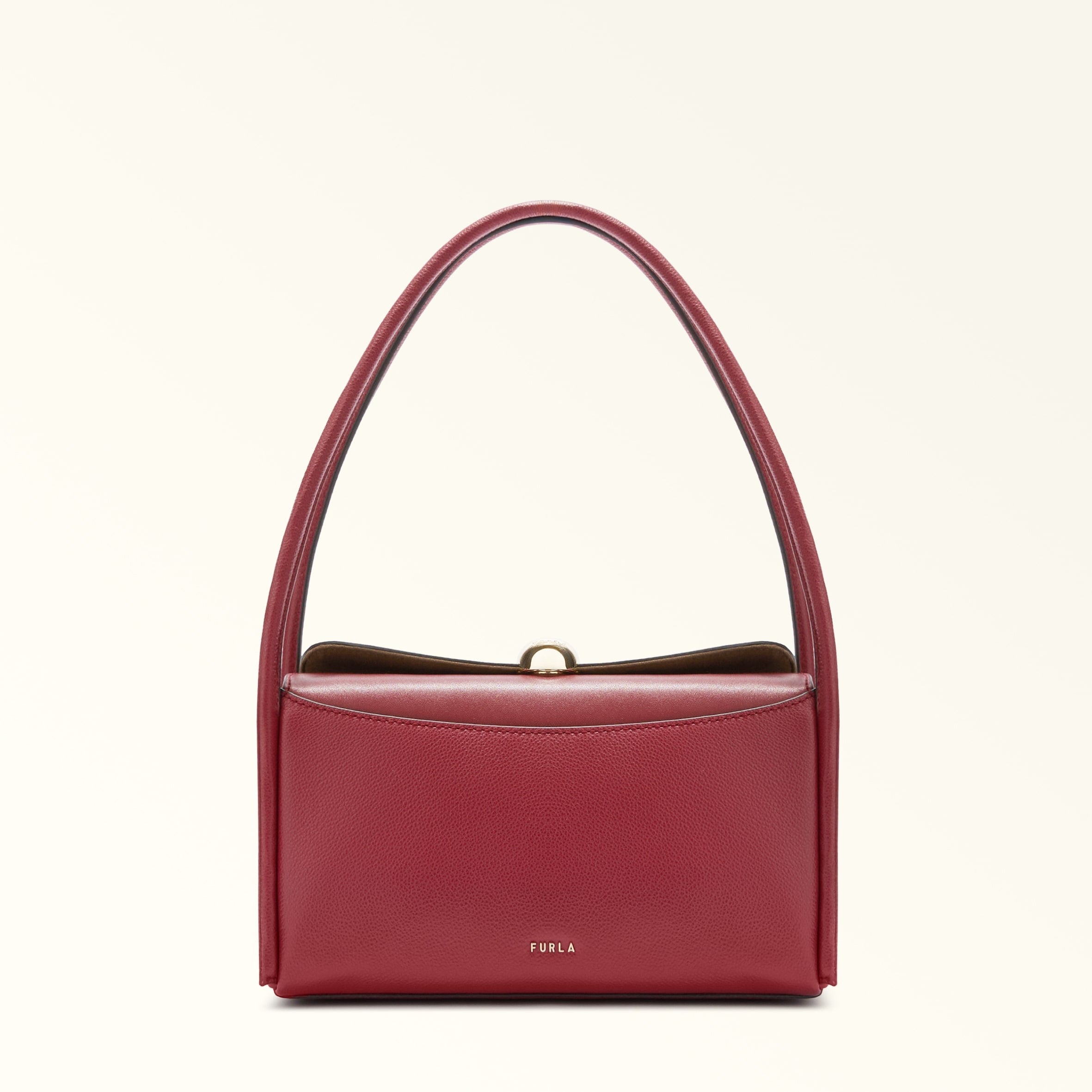FURLA BORSA A SPALLA NICOLE M BOSTON IN PELLE COLORE CILIEGIA