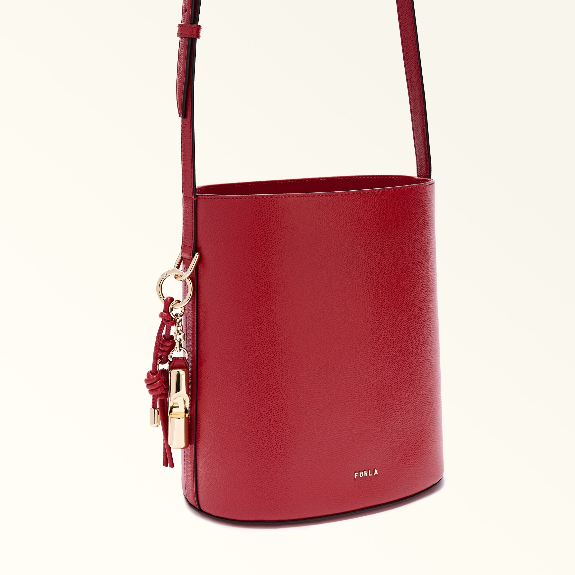 FURLA BORSA SECCHIELLO ROXIE S IN PELLE COLORE ROSSO