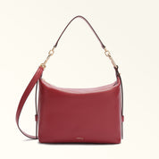 FURLA BORSA A SPALLA TONIE M HOBO IN PELLE COLORE CILIEGIA