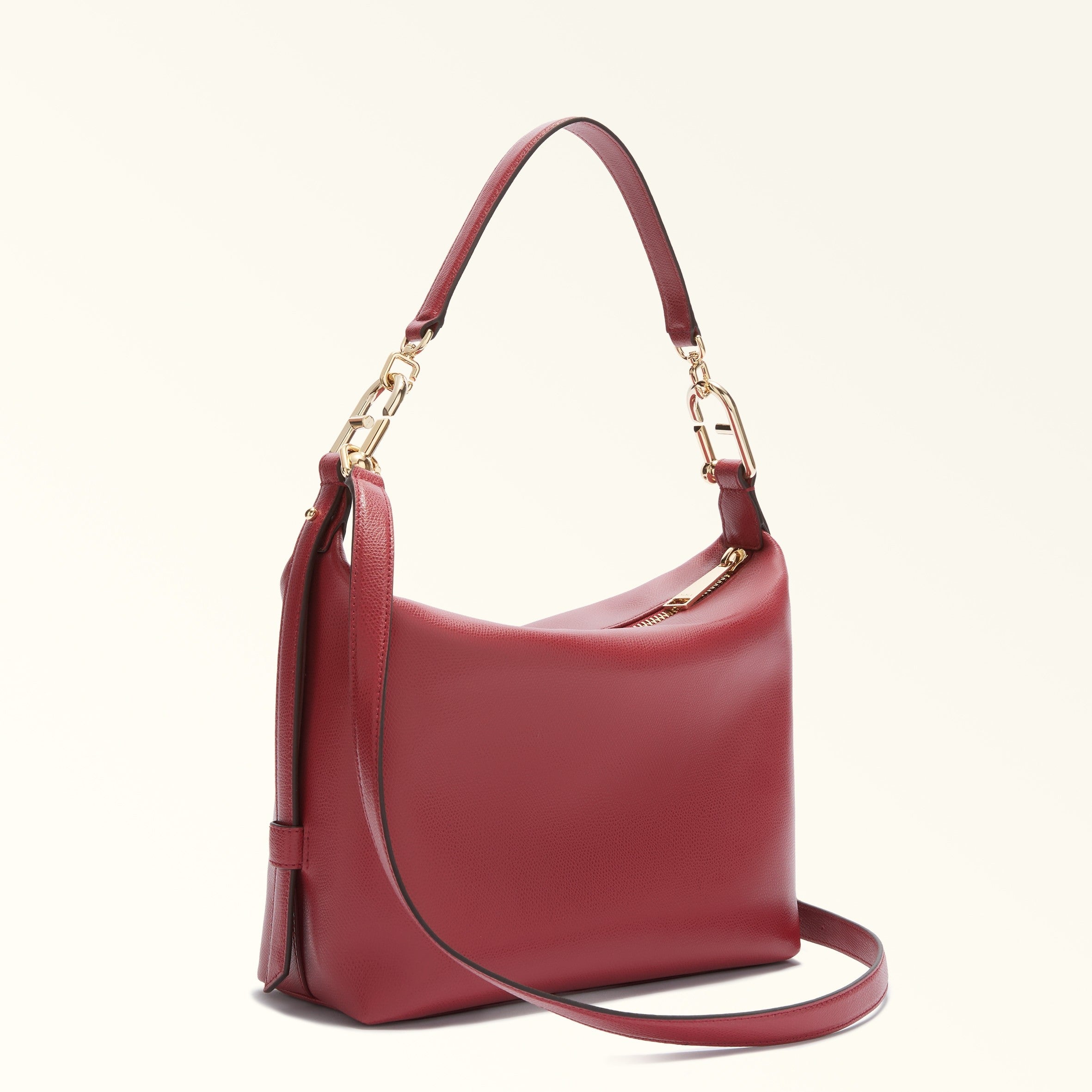 FURLA BORSA A SPALLA TONIE M HOBO IN PELLE COLORE CILIEGIA