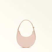 FURLA DELIZIA MINI LEATHER HOBO BAG, PINK