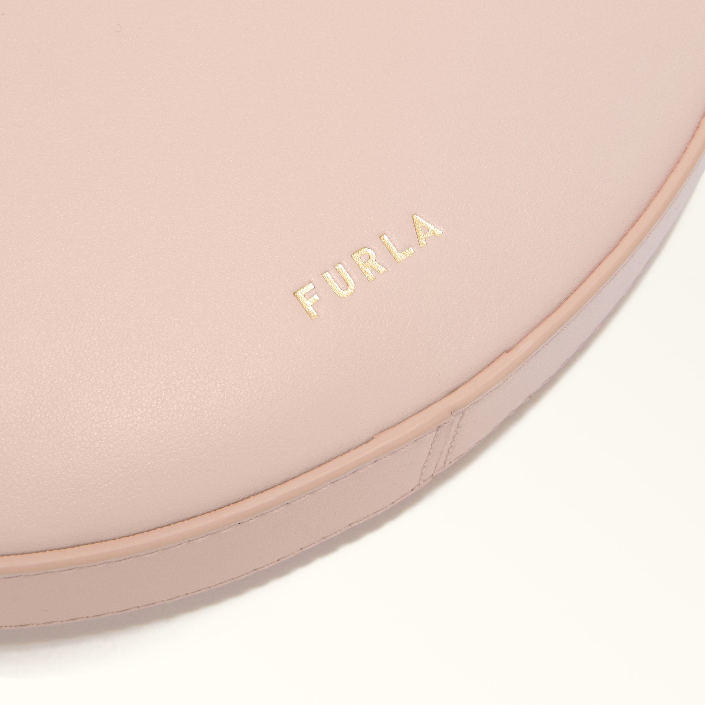 FURLA DELIZIA MINI LEATHER HOBO BAG, PINK