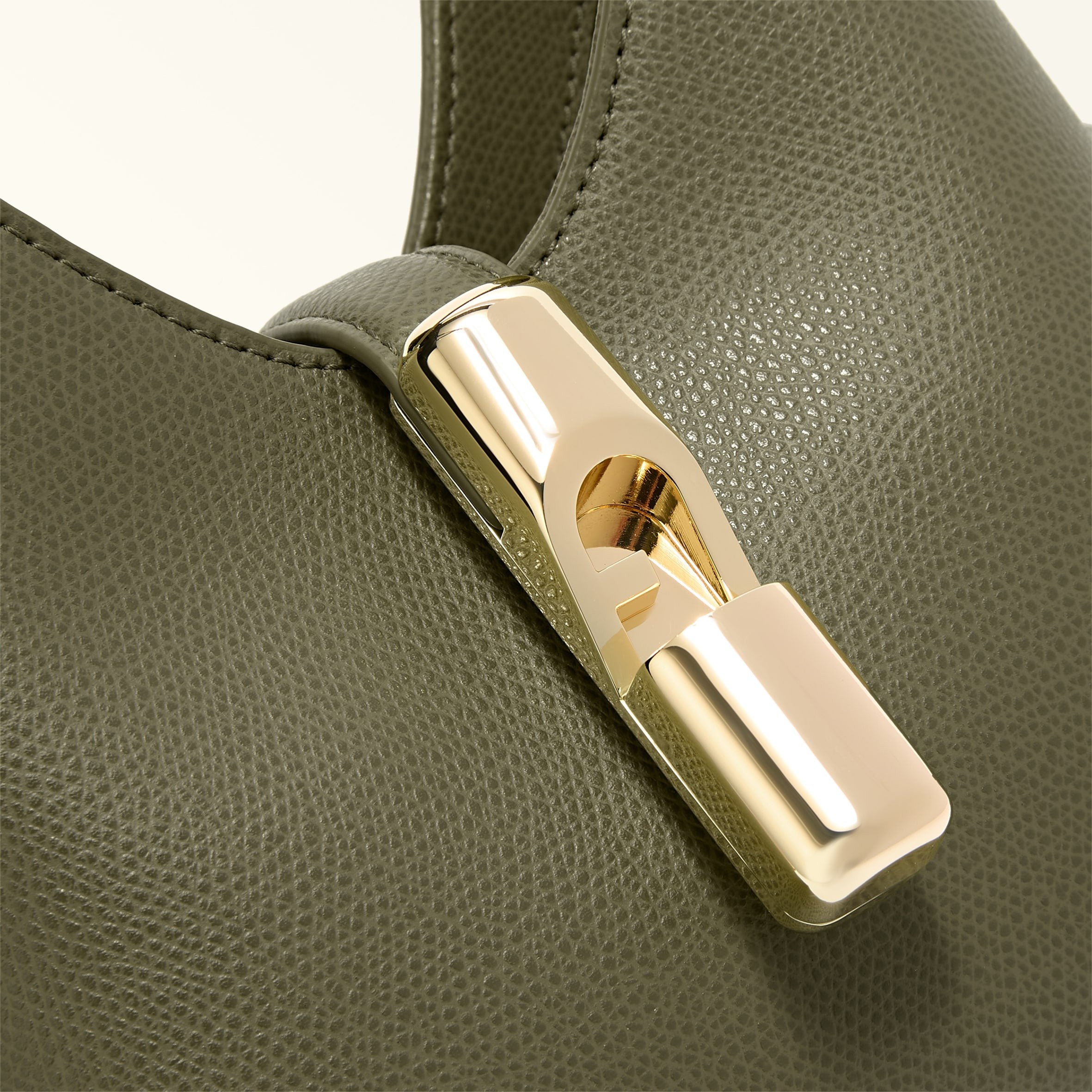 FURLA IRIDE MINI LEATHER BAG, AVOCADO GREEN