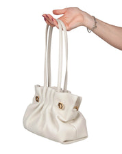 FERRAGAMO BORSA A SPALLA SOFT BAG S IN NAPPA COLORE MASCARPONE