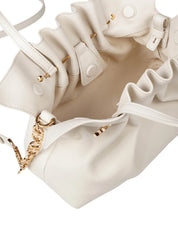 FERRAGAMO BORSA A SPALLA SOFT BAG S IN NAPPA COLORE MASCARPONE