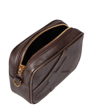 GOLDEN GOOSE MINI STAR LEATHER BAG, BROWN