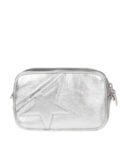 GOLDEN GOOSE BORSA MINI STAR IN PELLE COLORE ARGENTO