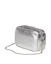 GOLDEN GOOSE BORSA MINI STAR IN PELLE COLORE ARGENTO