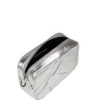 GOLDEN GOOSE BORSA MINI STAR IN PELLE COLORE ARGENTO