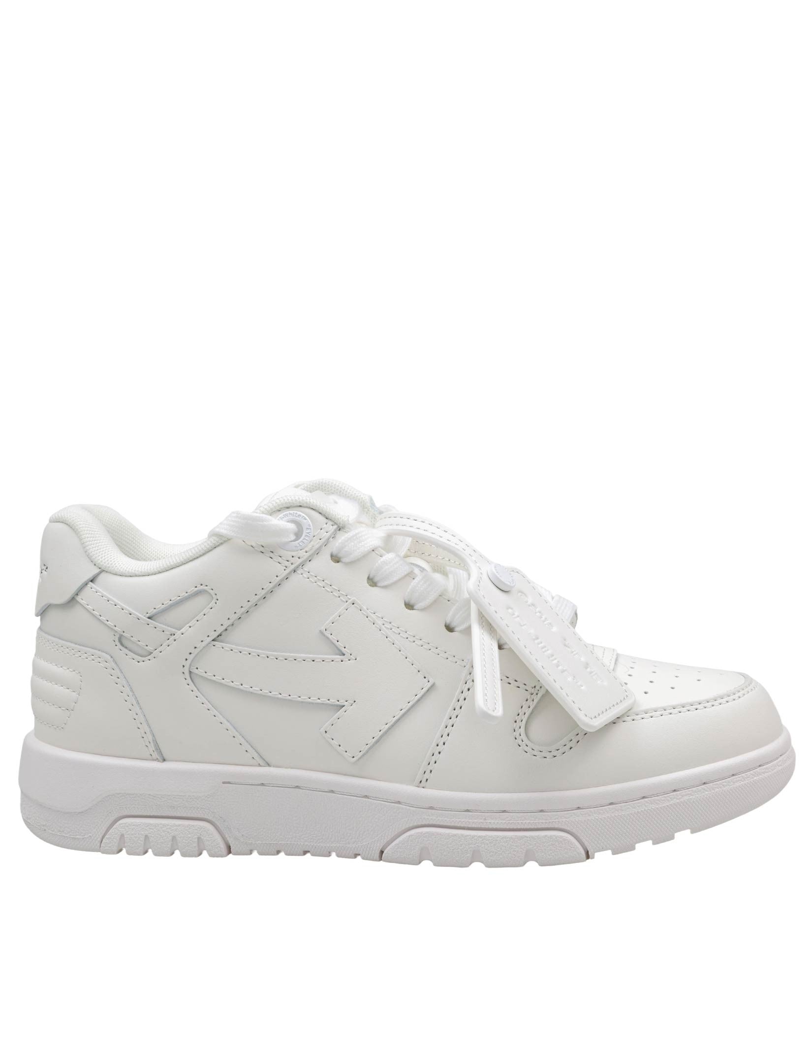 OFF WHITE OUT OF OFFICE LEATHER SNEAKERS IN WHITE