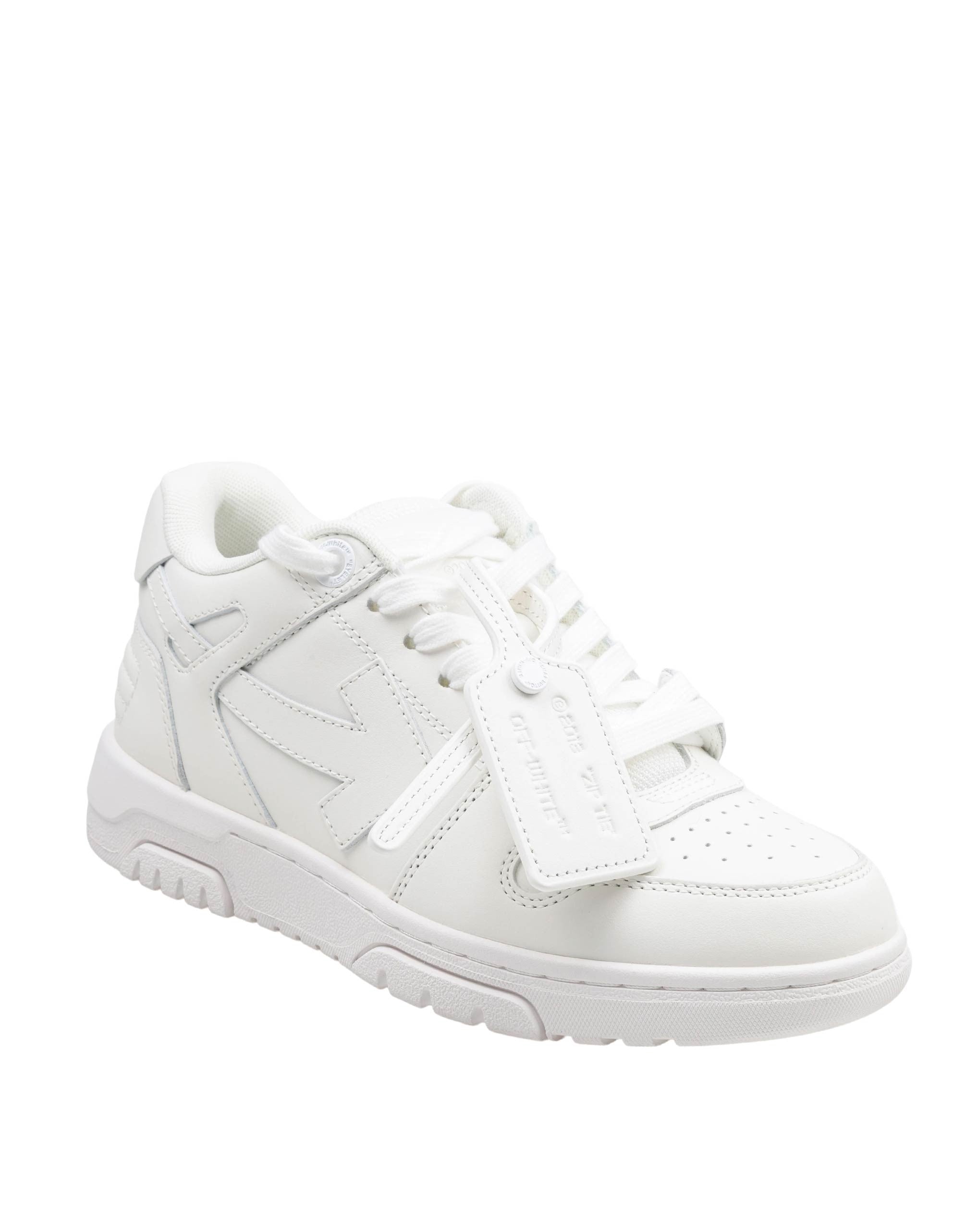 OFF WHITE OUT OF OFFICE LEATHER SNEAKERS IN WHITE
