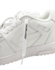 OFF WHITE OUT OF OFFICE LEATHER SNEAKERS IN WHITE