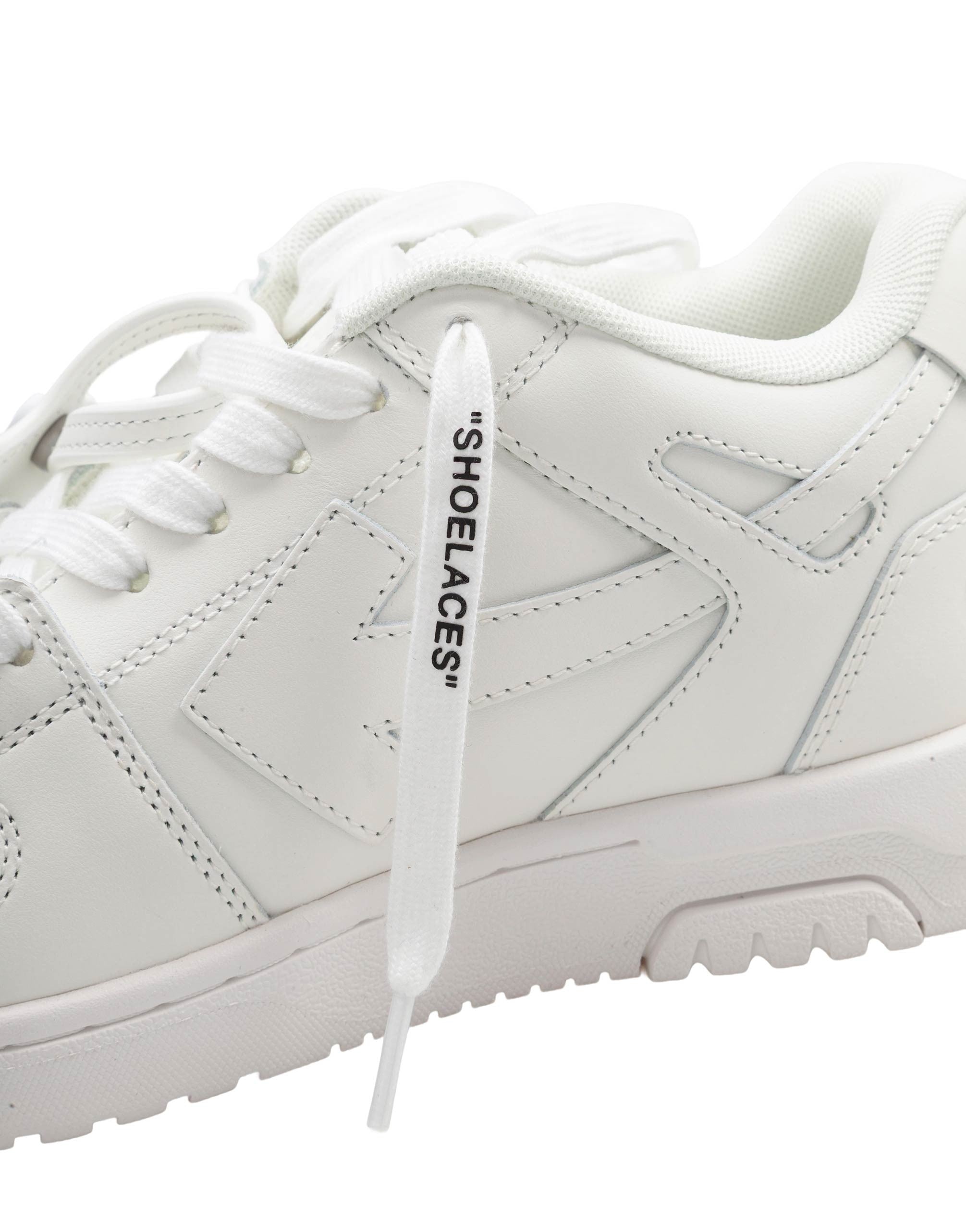 OFF WHITE OUT OF OFFICE LEATHER SNEAKERS IN WHITE