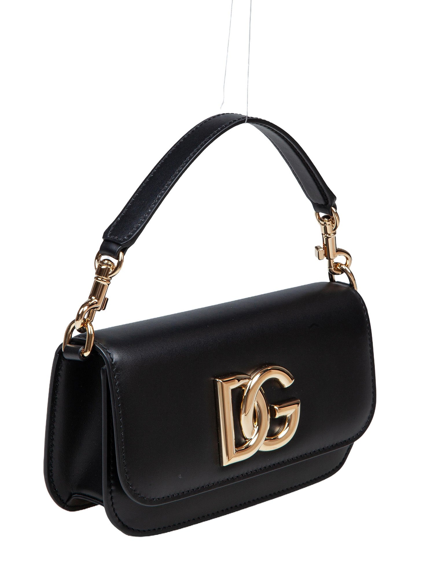 DOLCE & GABBANA BORSA A TRACOLLA 3.5 IN PELLE CON LOGO DG
