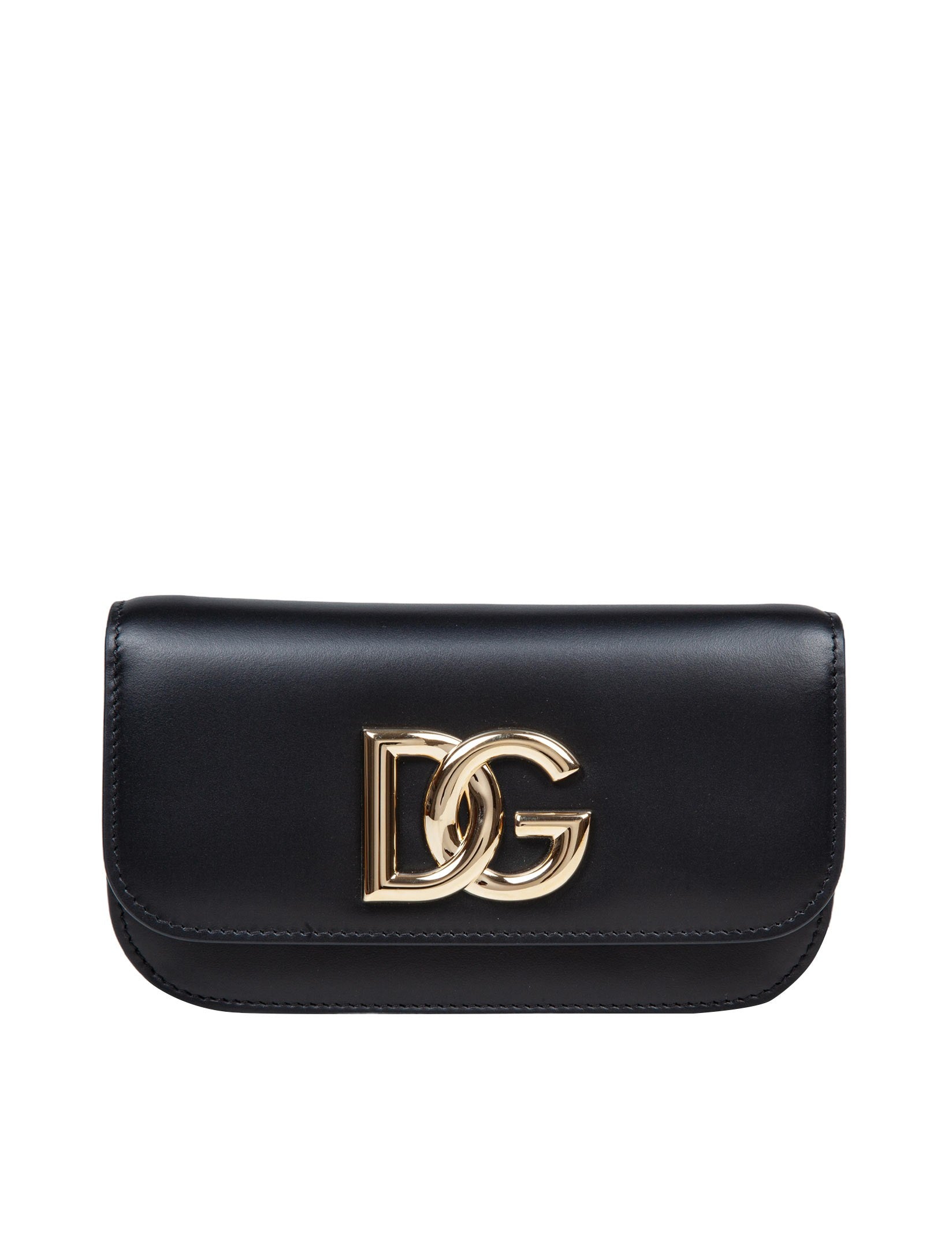 DOLCE & GABBANA BORSA A TRACOLLA 3.5 IN PELLE CON LOGO DG