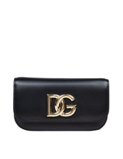 DOLCE & GABBANA BORSA A TRACOLLA 3.5 IN PELLE CON LOGO DG