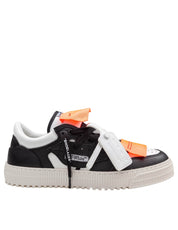 OFF WHITE 3.0 LOW-TOP LEATHER SNEAKERS IN BLACK AND WHITE