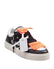 OFF WHITE 3.0 LOW-TOP LEATHER SNEAKERS IN BLACK AND WHITE