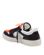 OFF WHITE 3.0 LOW-TOP LEATHER SNEAKERS IN BLACK AND WHITE